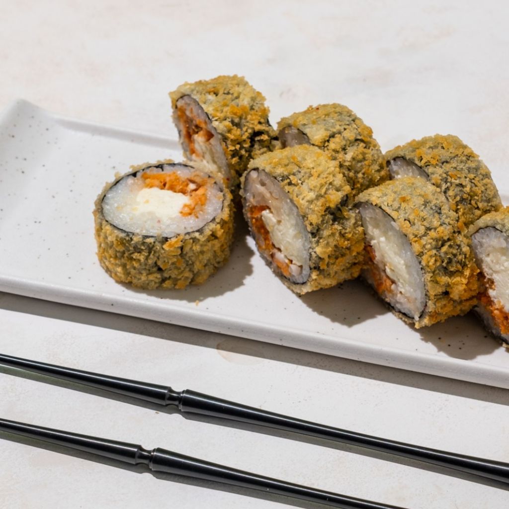 Темпура с лососем терияки