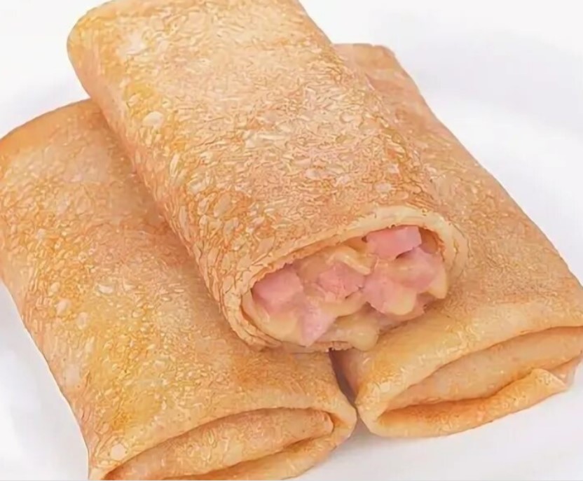 Блины ветчина сыр
