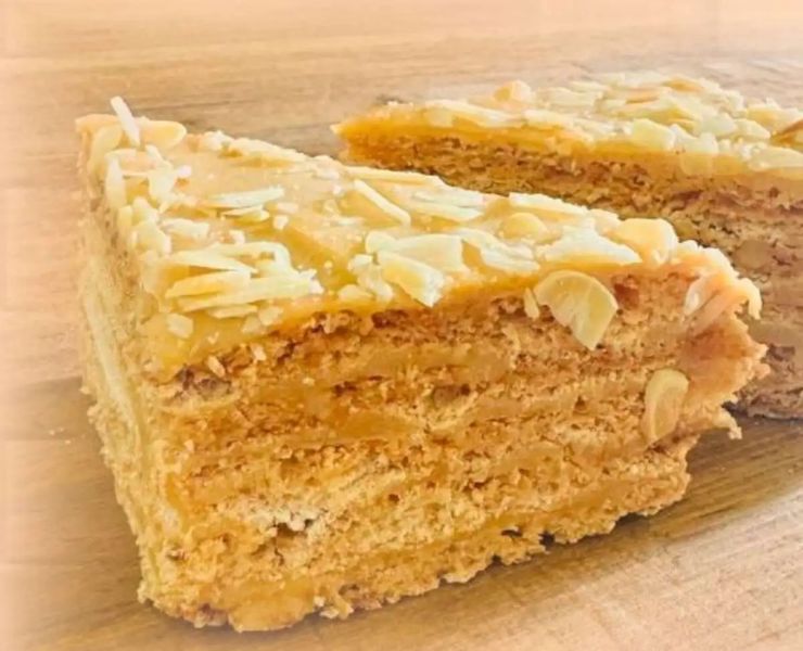 Миндаль-карамель торт
