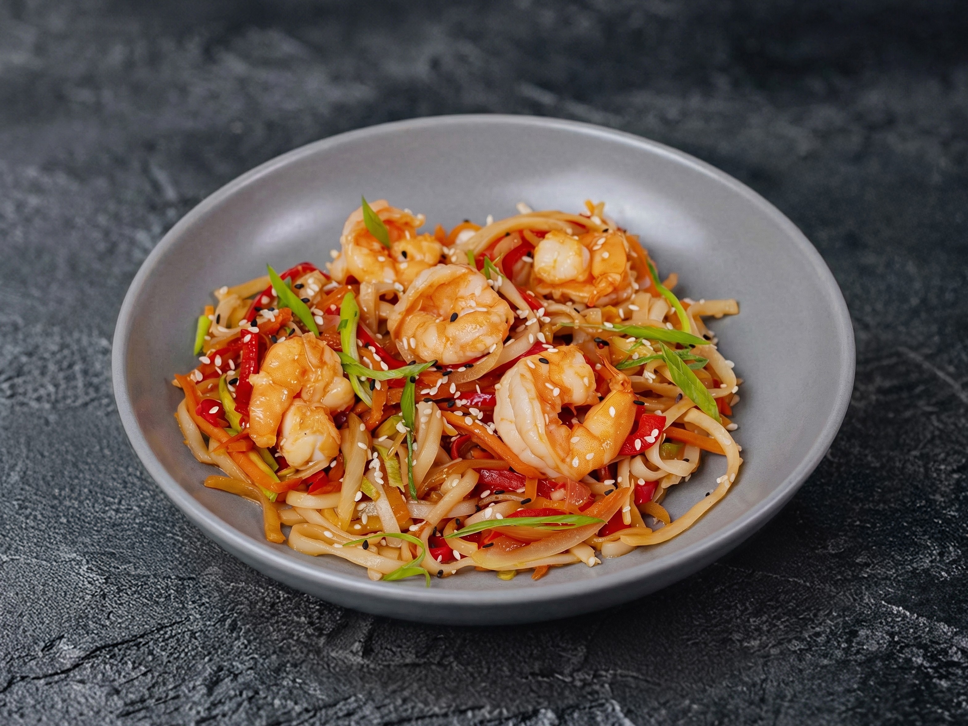 WOK с креветкой