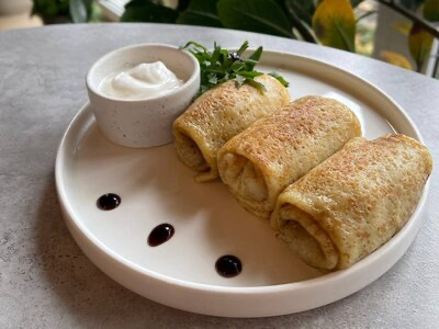 Блины с вареной сгущенкой