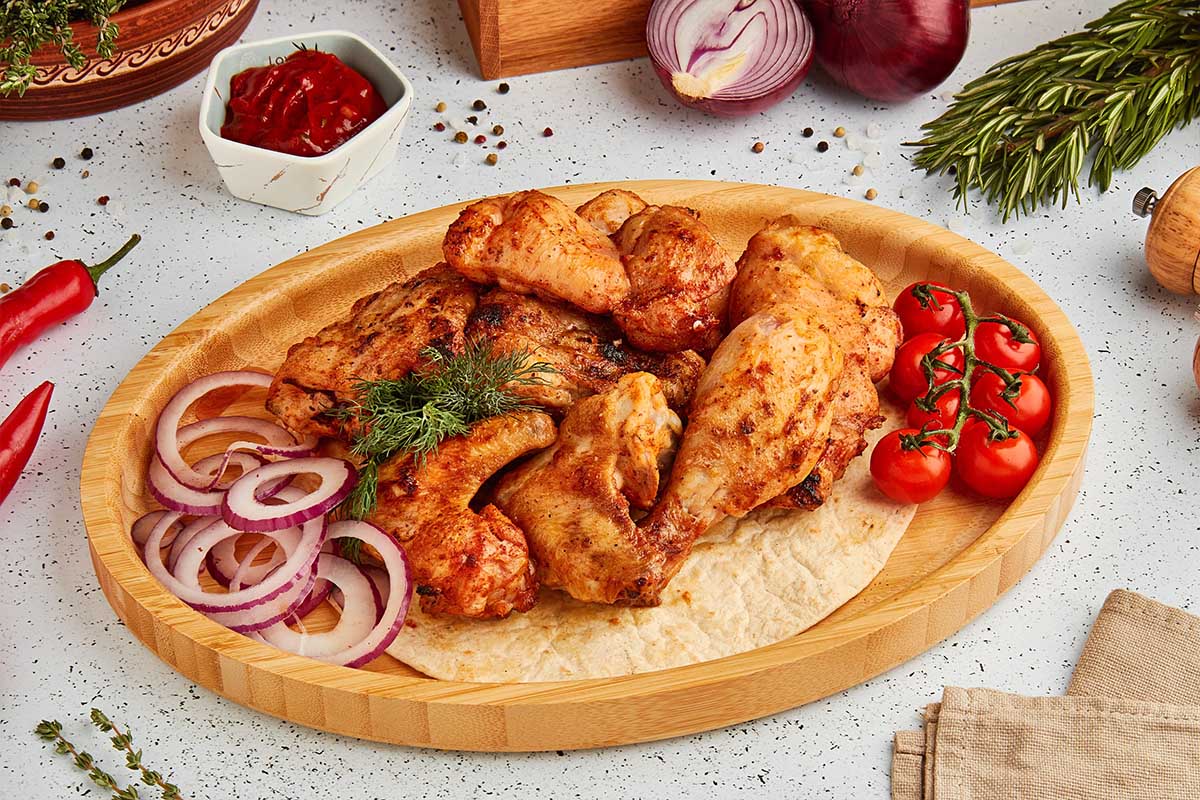 Курица на мангале 1/2шт