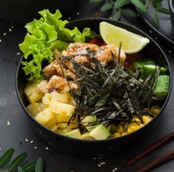 Поке с курицей терияки