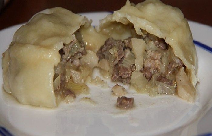 Манты мясо картофель со сметаной