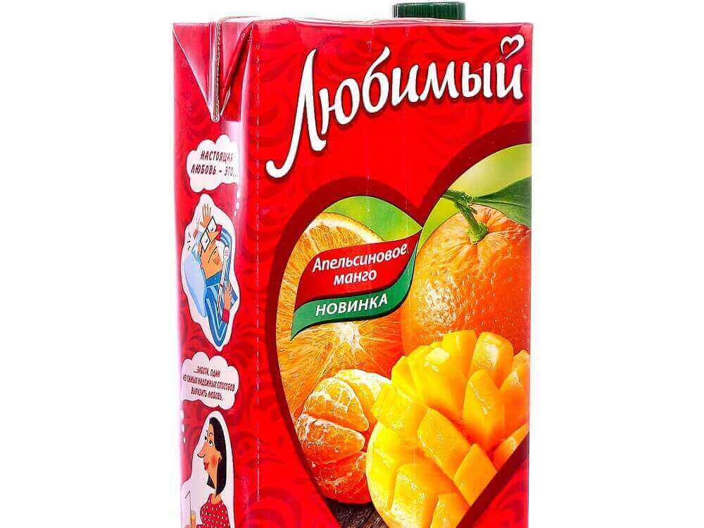 Сок Любимый Апельсиновое манго 950мл