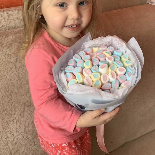 Сладкий букет из маршмелоу