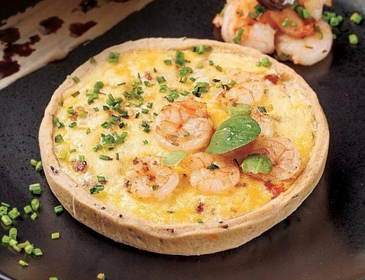 Киш с креветками