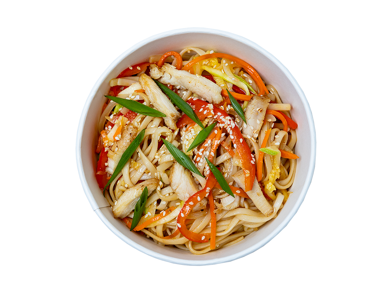 Вок курица с овощами