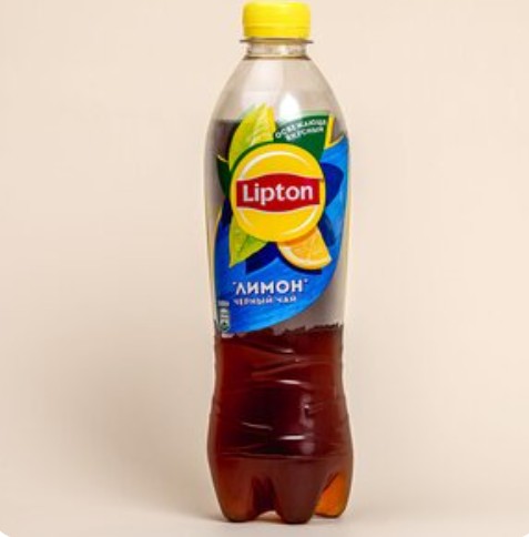 Черный холодный чай Lipton со вкусом лимона