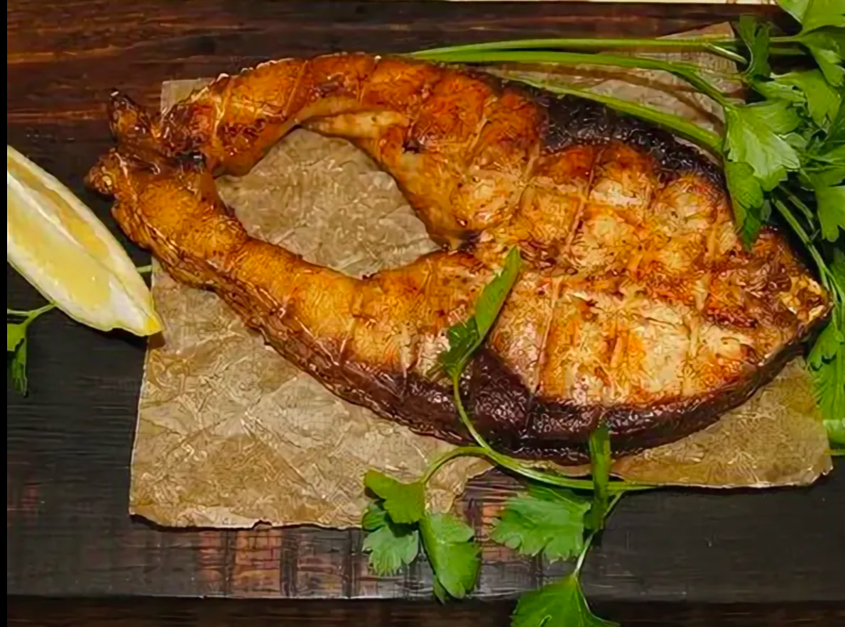 Толстолобик на мангале. 