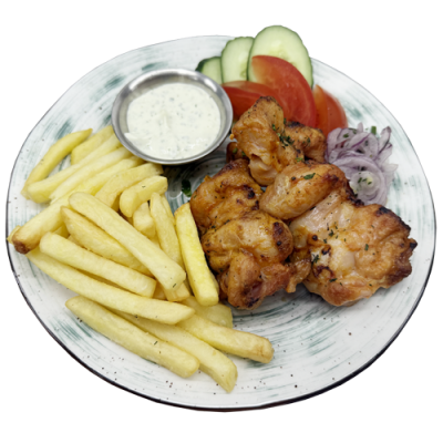 С куриным шашлыком