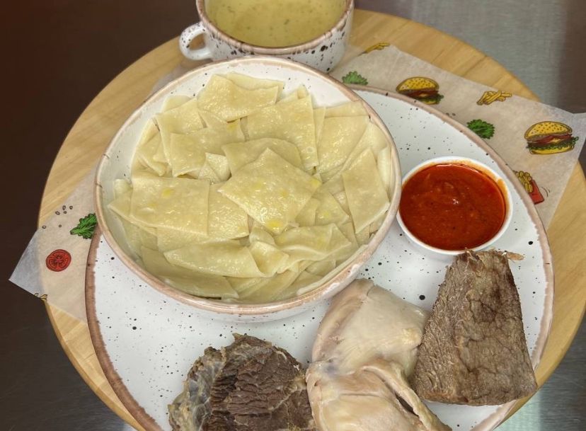 Тонкий хинкал с курицей