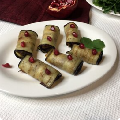Рулетики из баклажанов