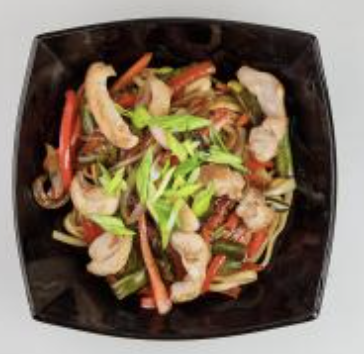 Лапша с курицей (удон в слив.соусе)
