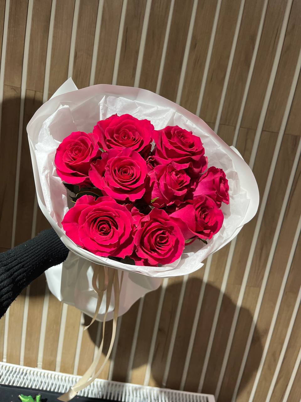 МоноБукет из розы готча 9 шт