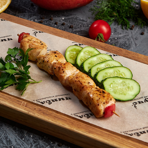 Шашлычок из курочки с картофельным пюре