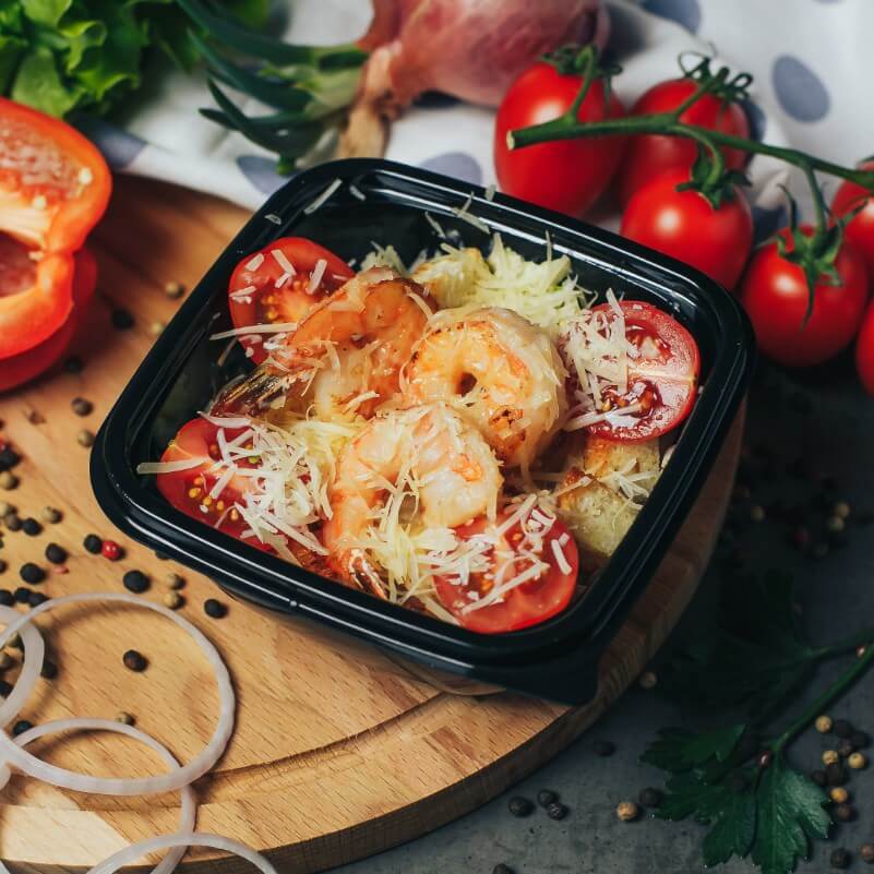 САЛАТ ЦЕЗАРЬ С КРЕВЕТКАМИ