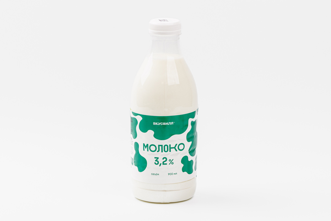 Молоко 3,2% в бутылке, 900 мл