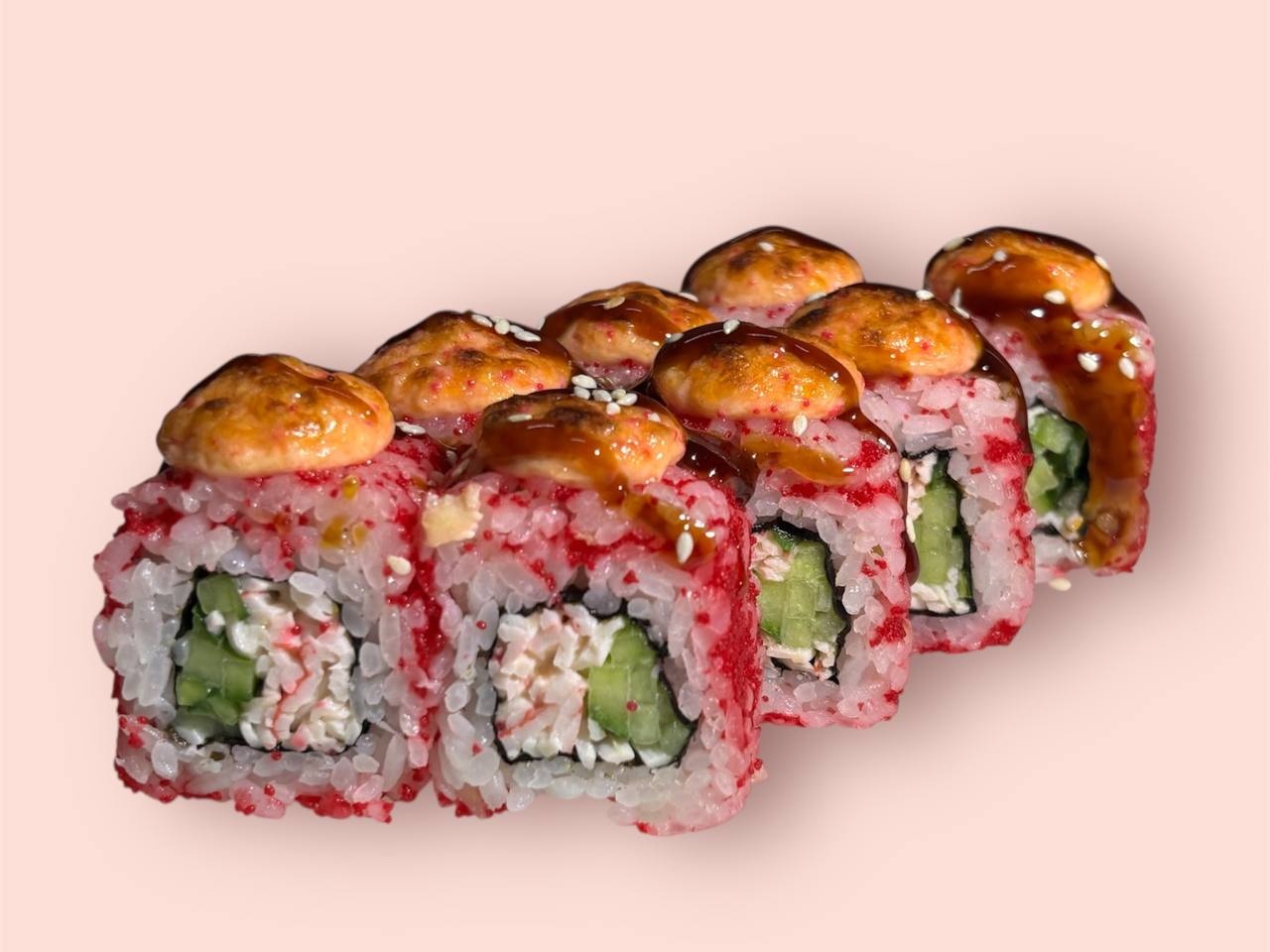 Калифорния с крабом запеченная 