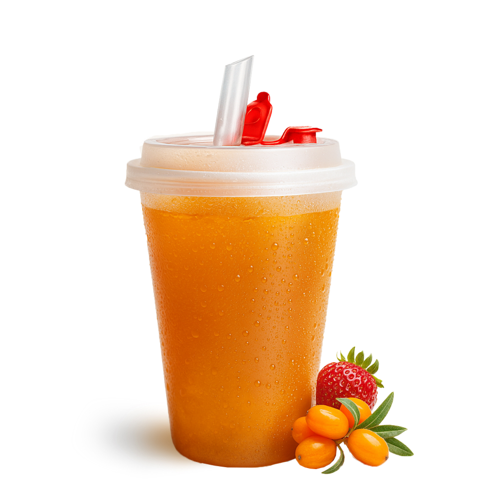 Пунш клубнично-облепиховый