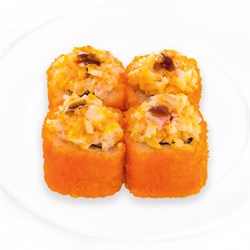 Запеченный ролл Калифорния с лососем