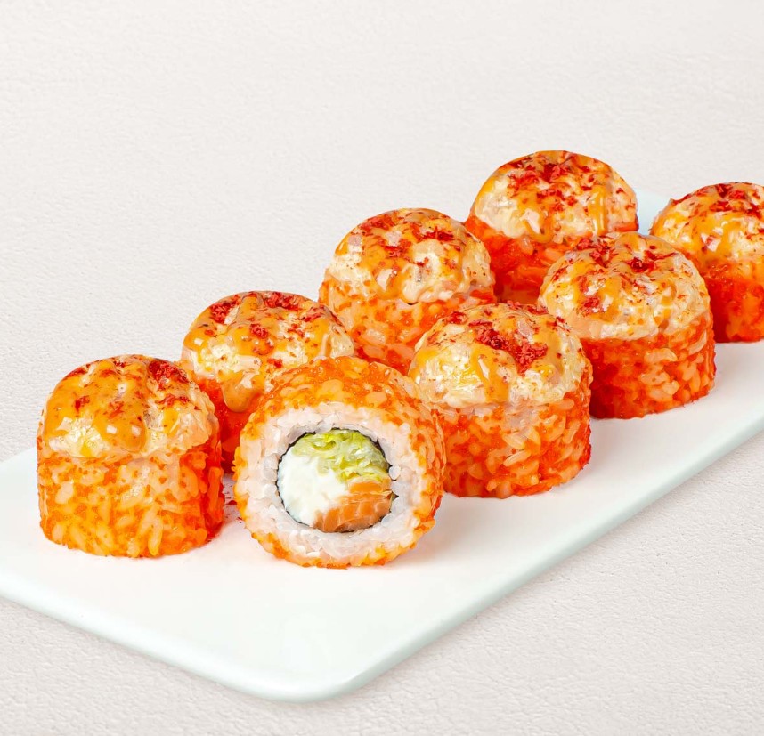 Ролл Пиканто с креветкой и лососем