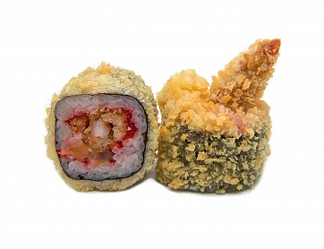 Горячий с лососем и креветкой