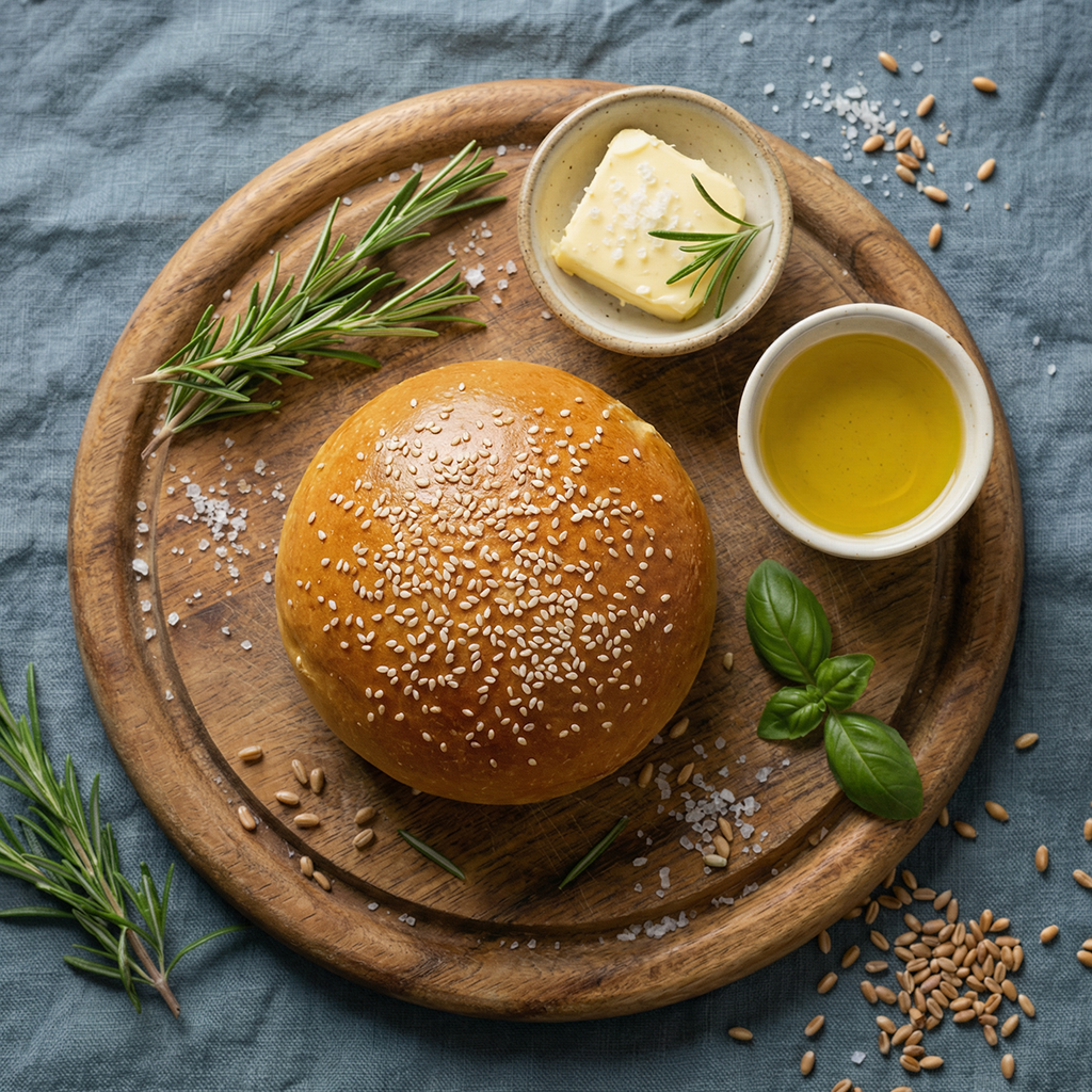 Булочка с кунжутом