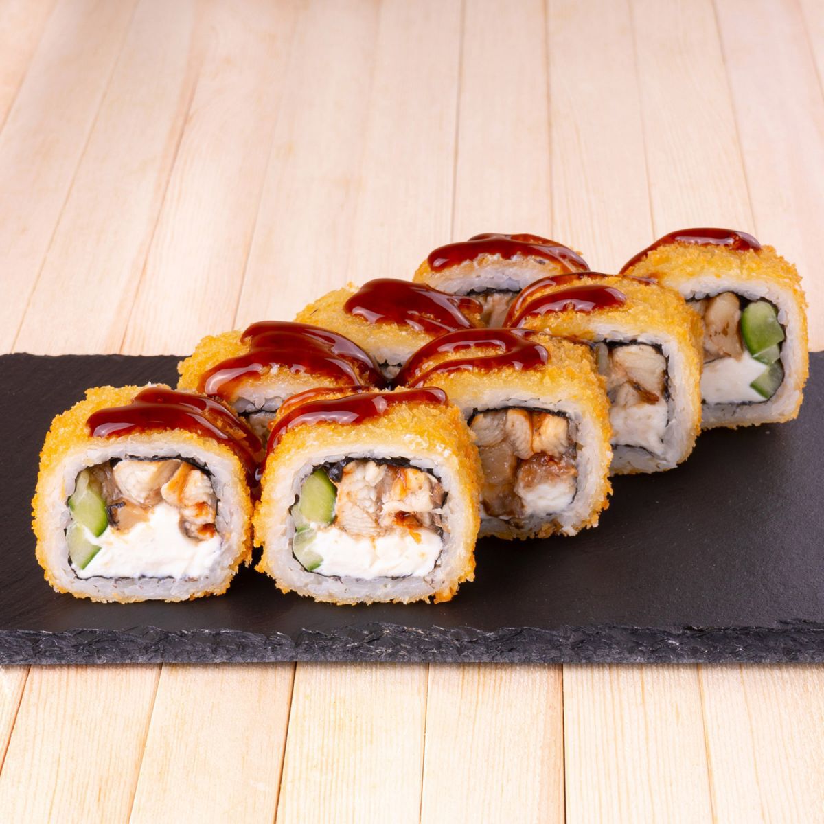 Жареный с угрём