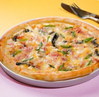 Пицца Карбонара с копч. курицей 25см