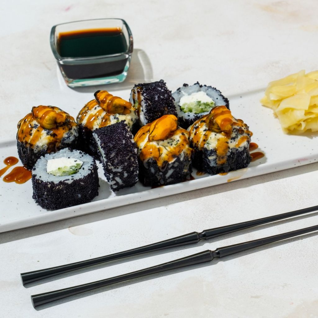 Запеченные с мидиями