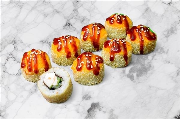 Запечённый ролл с курицей