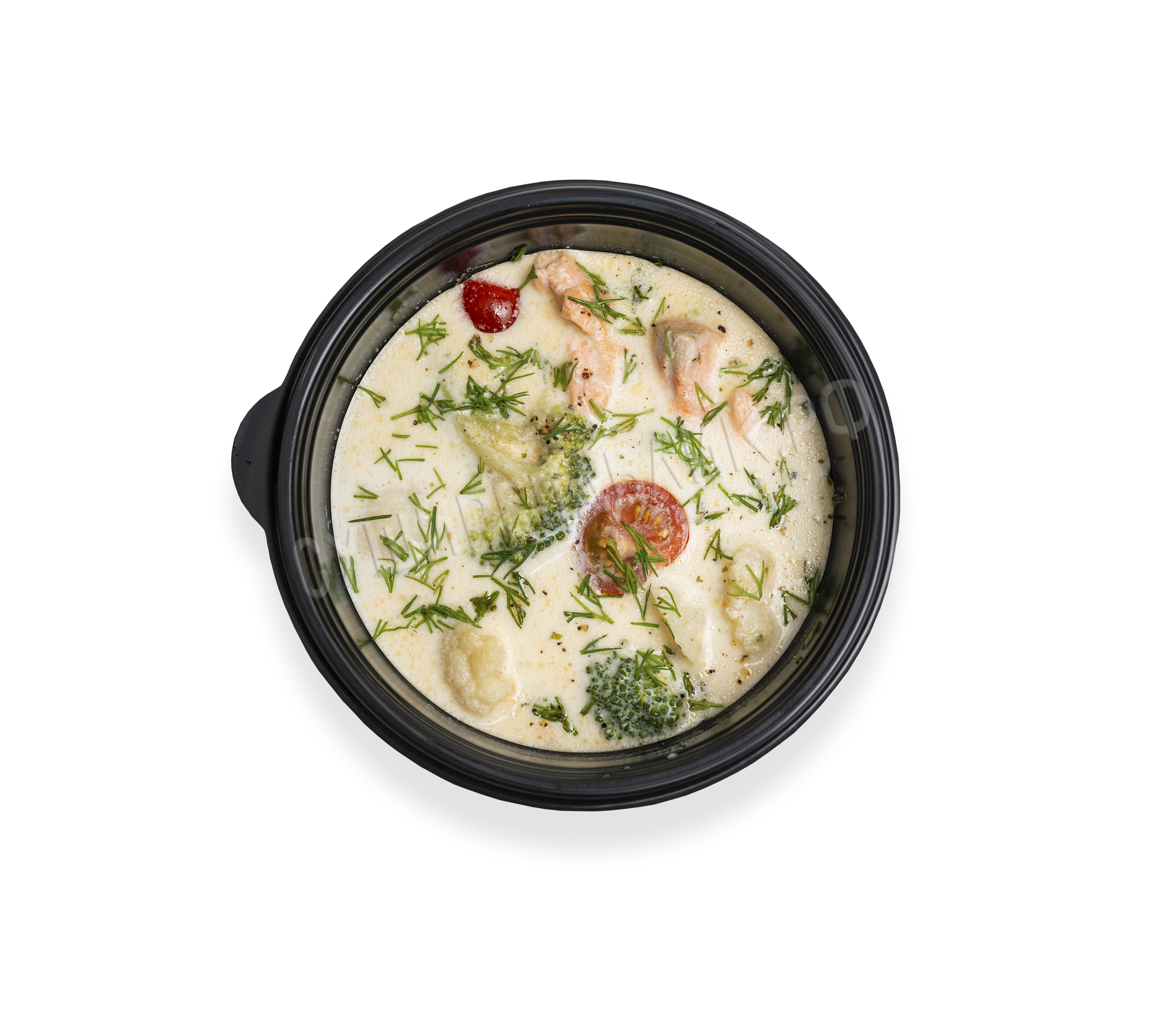 Уха сливочная с лососем