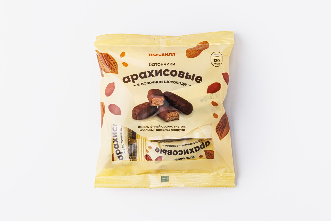 Батончики арахисовые в молочном шоколаде