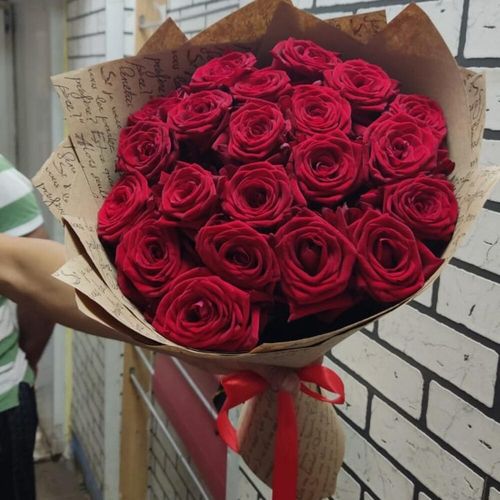 21 красная роза