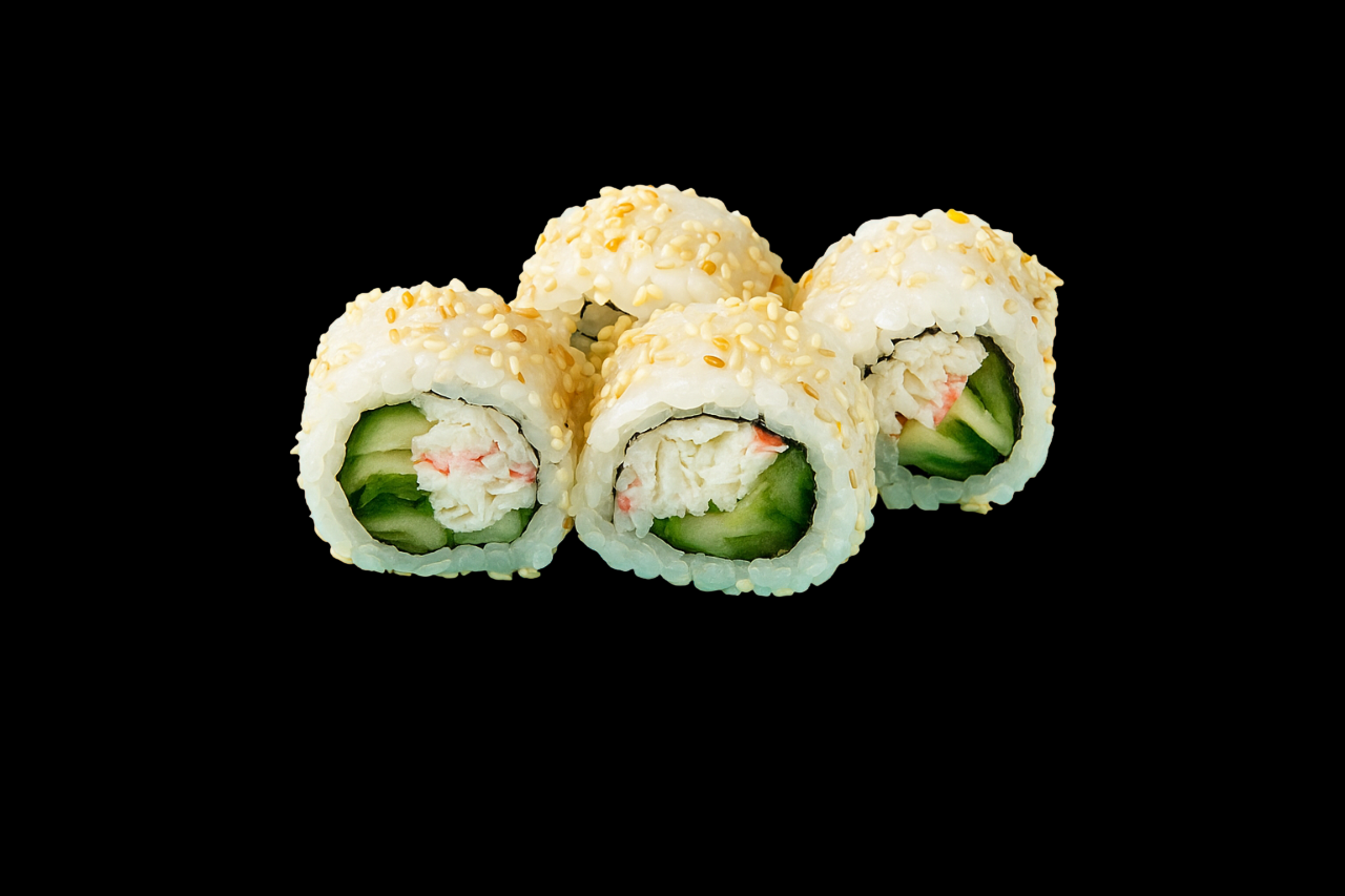 Ролл Калифорния в кунжуте 1/2