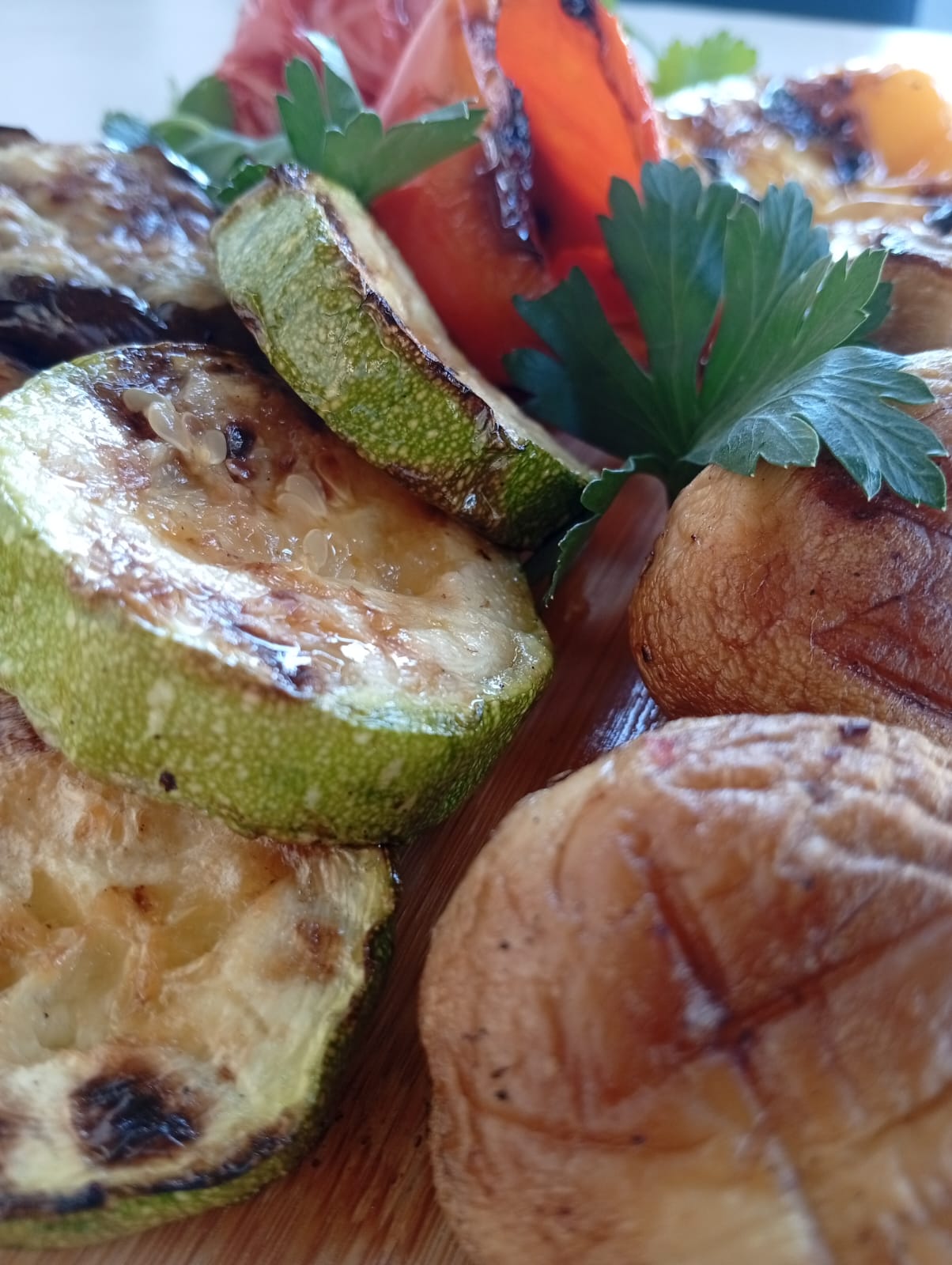 Шампиньоны на гриле