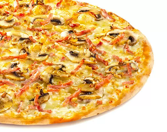 Ветчина и грибы 30 см (тонкое тесто)