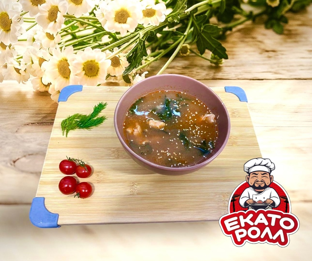Мисо суп кимчи с креветками