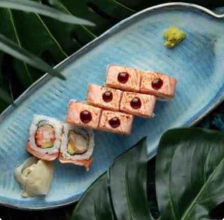 Лосось фламбированный