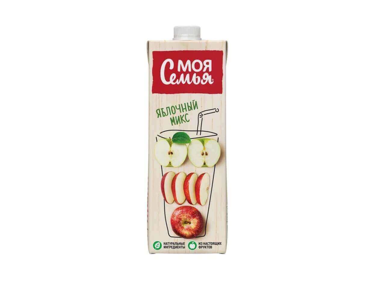 Сок Моя Семья Яблочный микс 0.95л