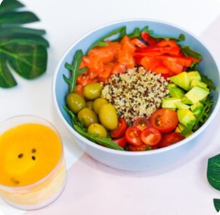 Сет Фитнес обед Fitness-боул с киноа и креветками