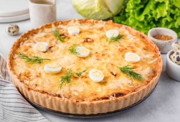 Пирог капуста с яйцом