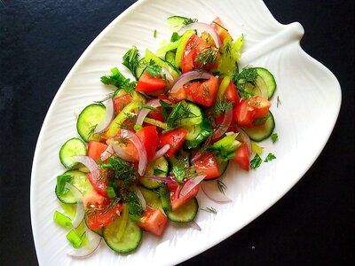 Острый овощной салат