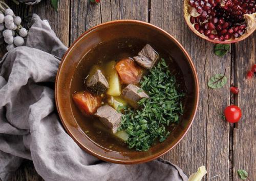 Суп хашлама с бараниной и овощами