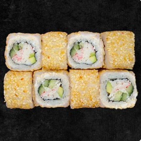 Калифорния кунжут с крабом