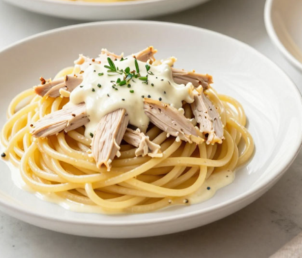 Паста с курицей и фирменным соусом