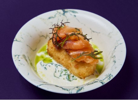 Аранчини: Лосось. Страчателла