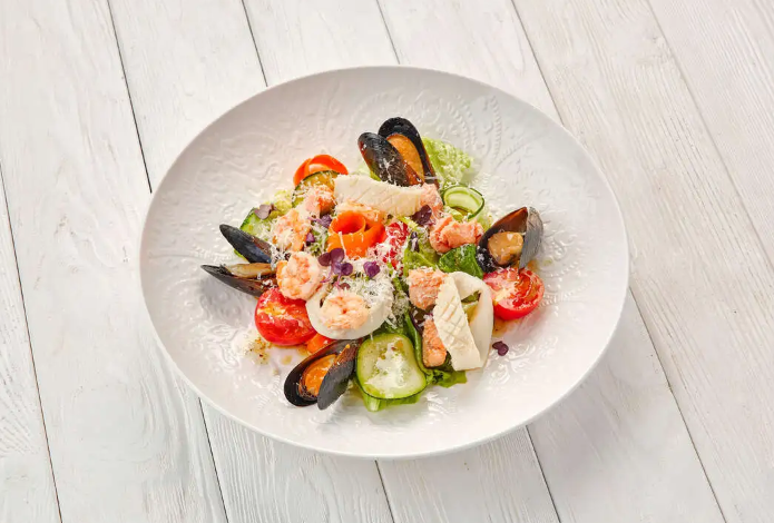 Теплый с морепродуктами