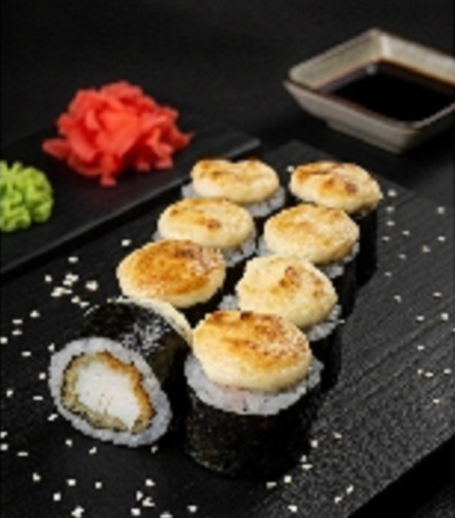 Мини запеченный с окунем ЧБ